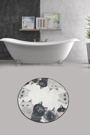 Mijölnir Angry Cats Djt Cap Alfombrilla de baño Multicolor 100 cm